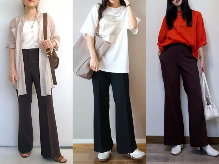 【ユニクロ】マイナス3キロ見え！話題の美脚パンツ「スマートフレアパンツ」おすすめコーディネートまとめ