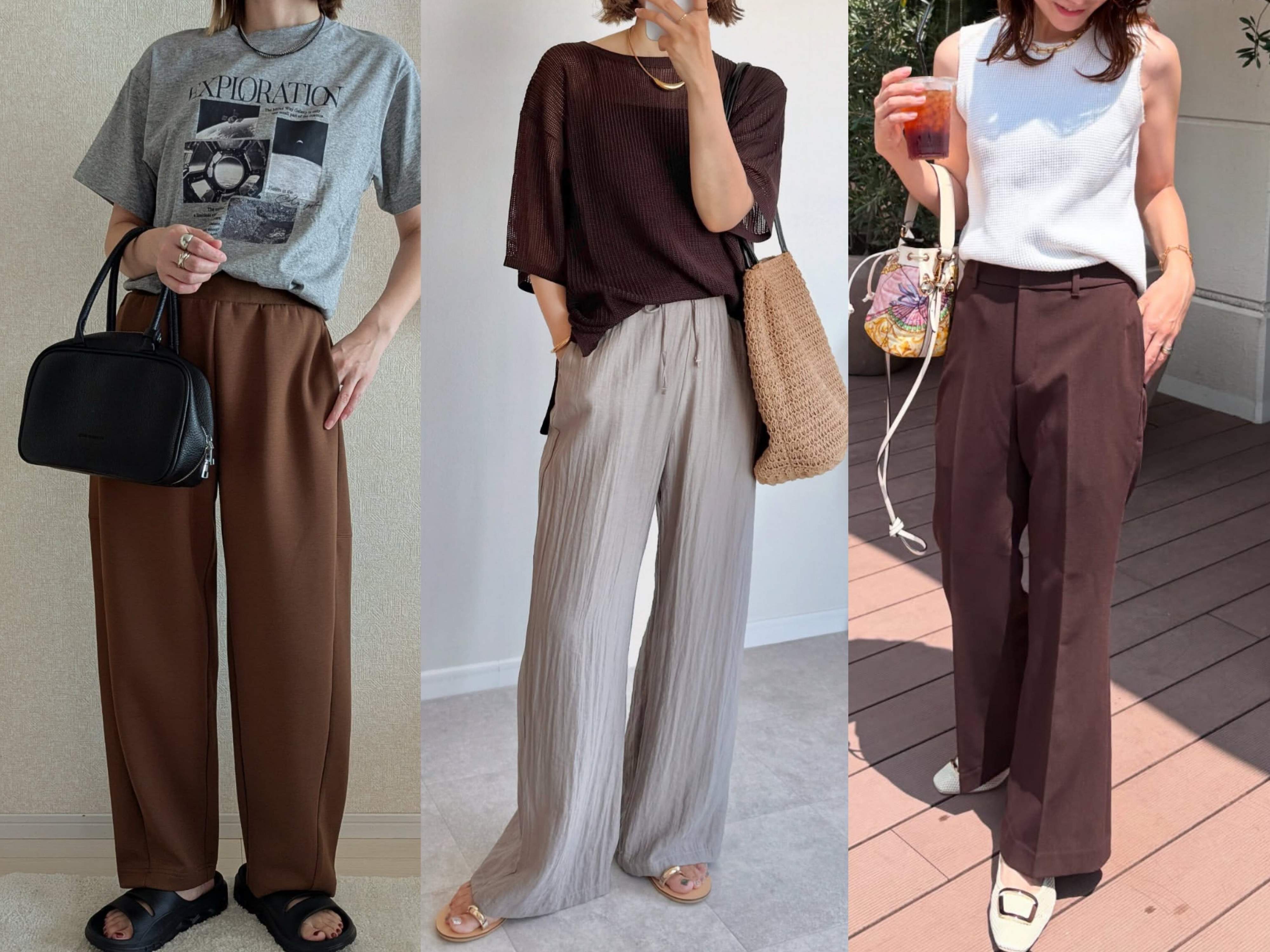 ユニクロ　GU　ブラウン　コーデまとめ