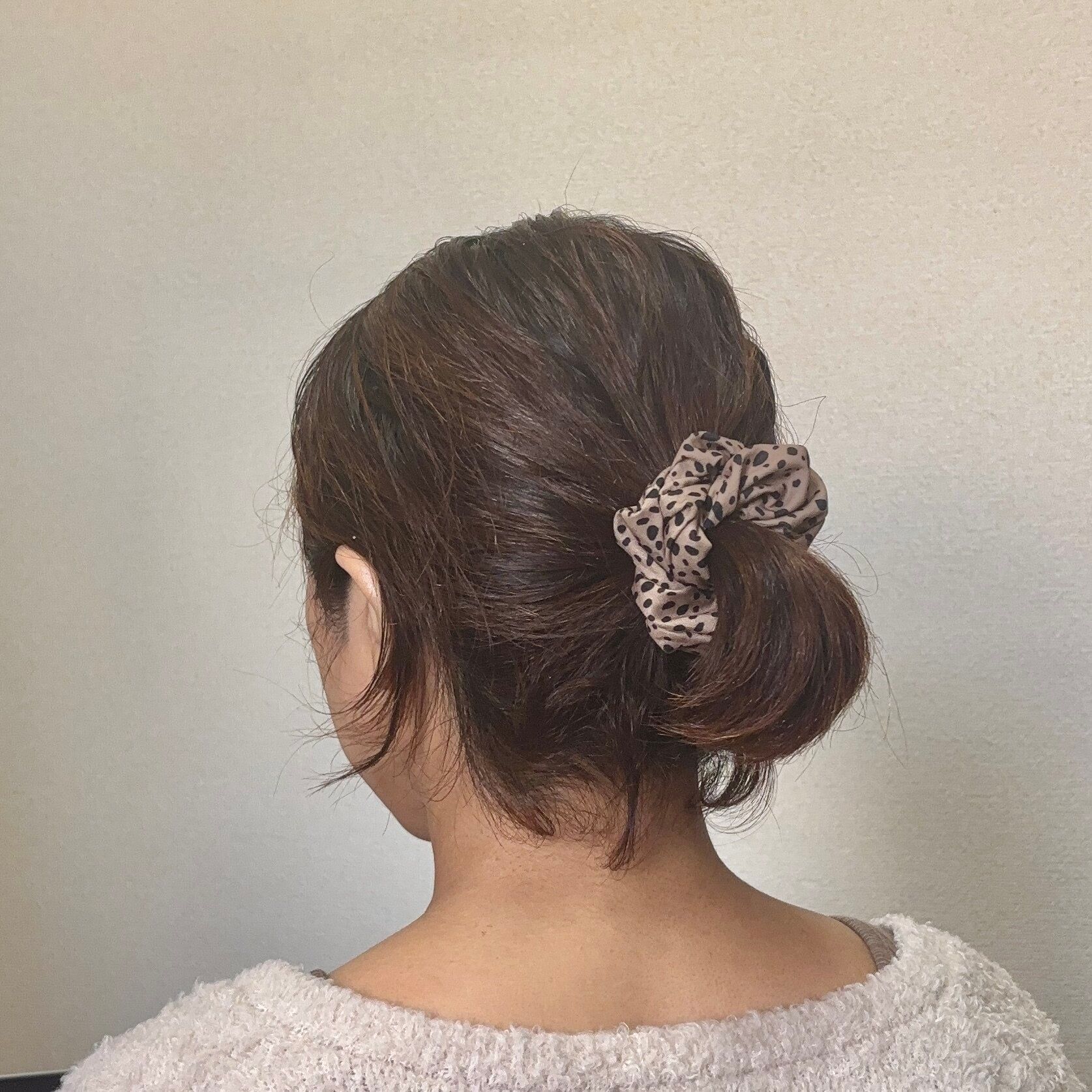 レオパード柄のシュシュ