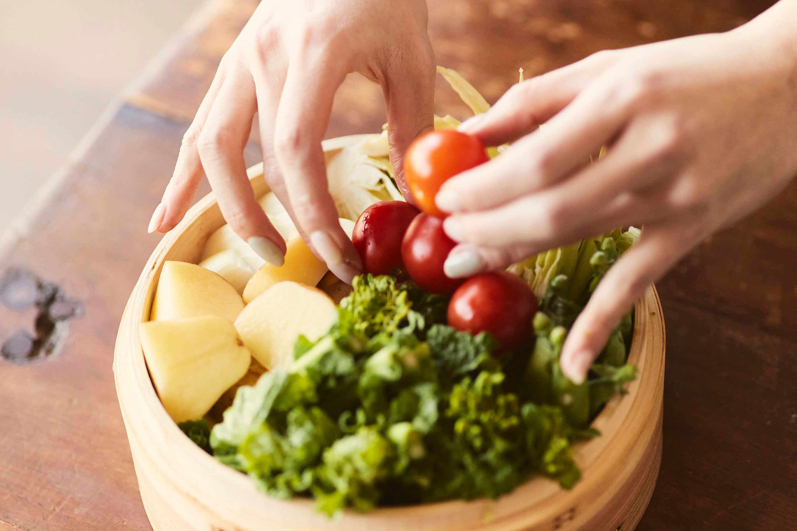 せいろ切って詰める