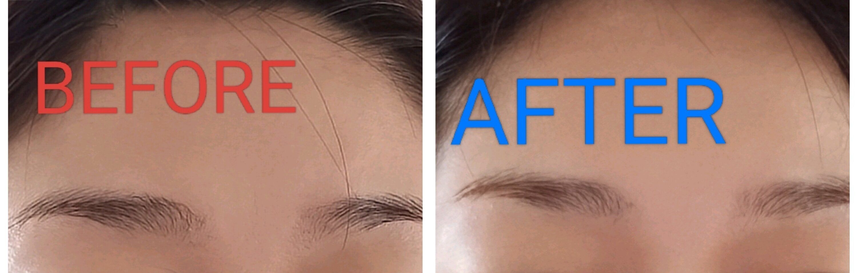 眉毛脱色ビフォーアフター