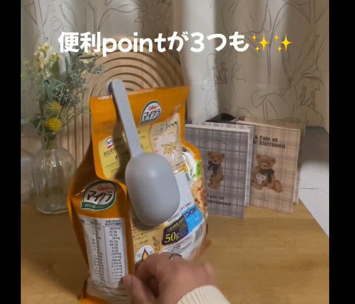 【ダイソー】隠れた名品!チャック袋スライダー付きシリアルスプーン