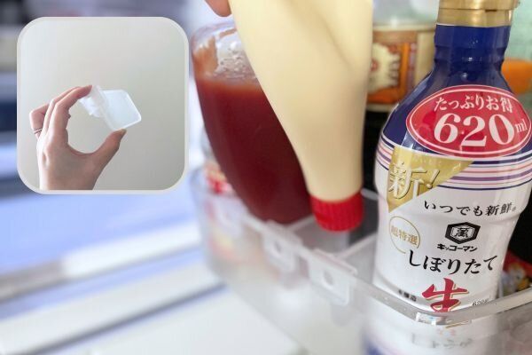 ドアポケット用仕切りの商品画像と使用例