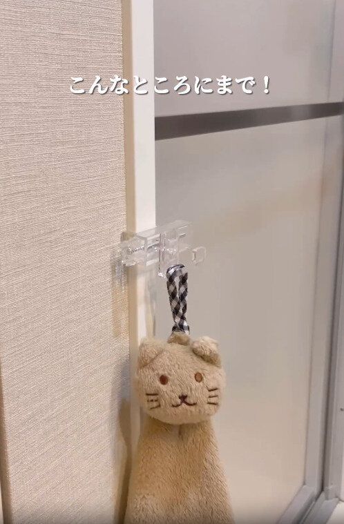 【ダイソー】ドア枠のわずかなでっぱりにも付けられる