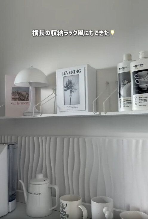 【ダイソー】横長の収納ラック風にもできる
