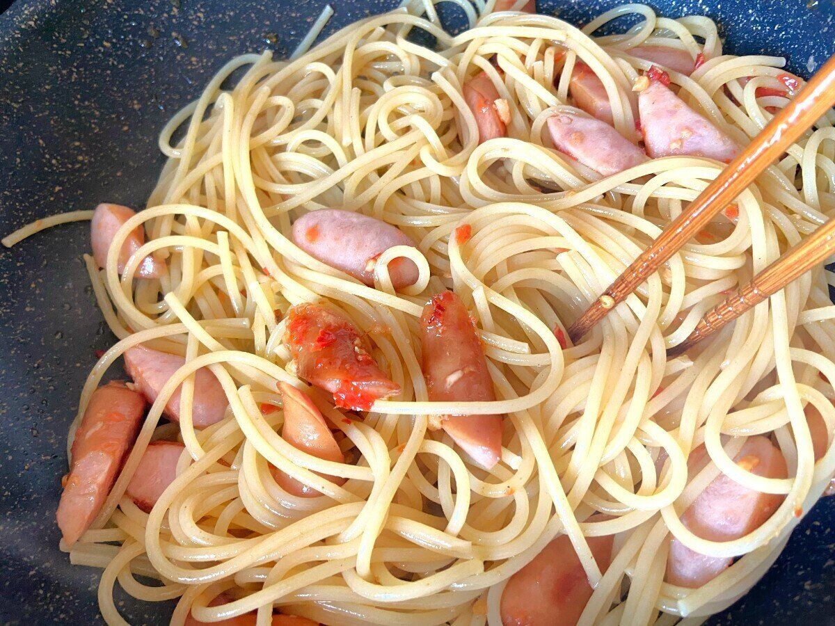 ペペロンチーノ作り