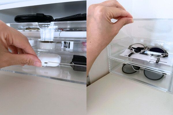 アクリルケースを使った収納例