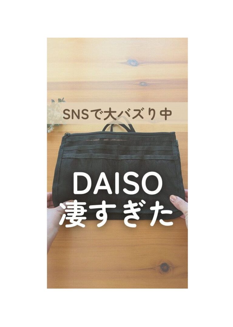 330円で解決！【ダイソー】「SNSでバズりまくってる」大人気のバッグインバッグ