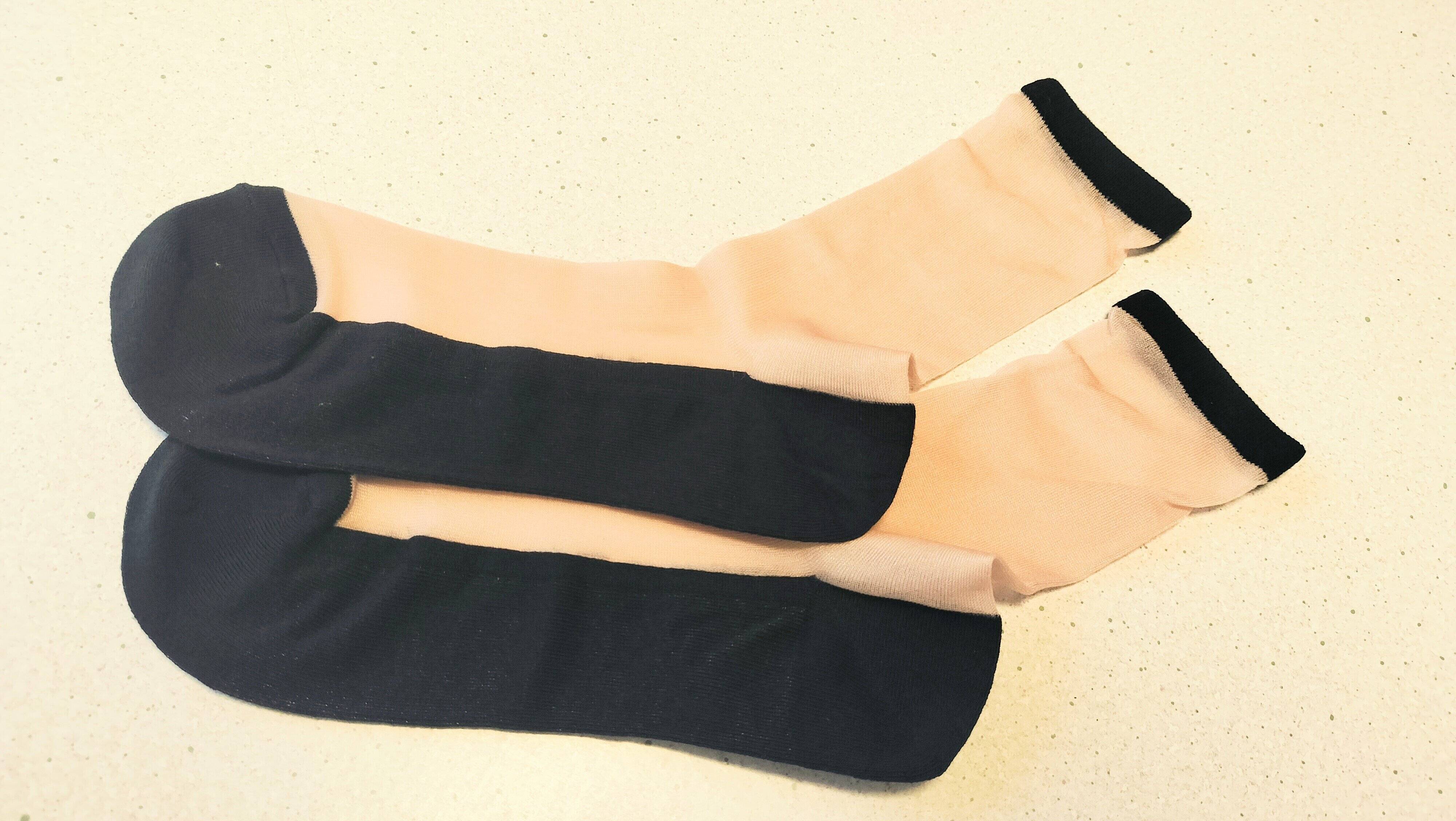 ストッキング風クルーソックス