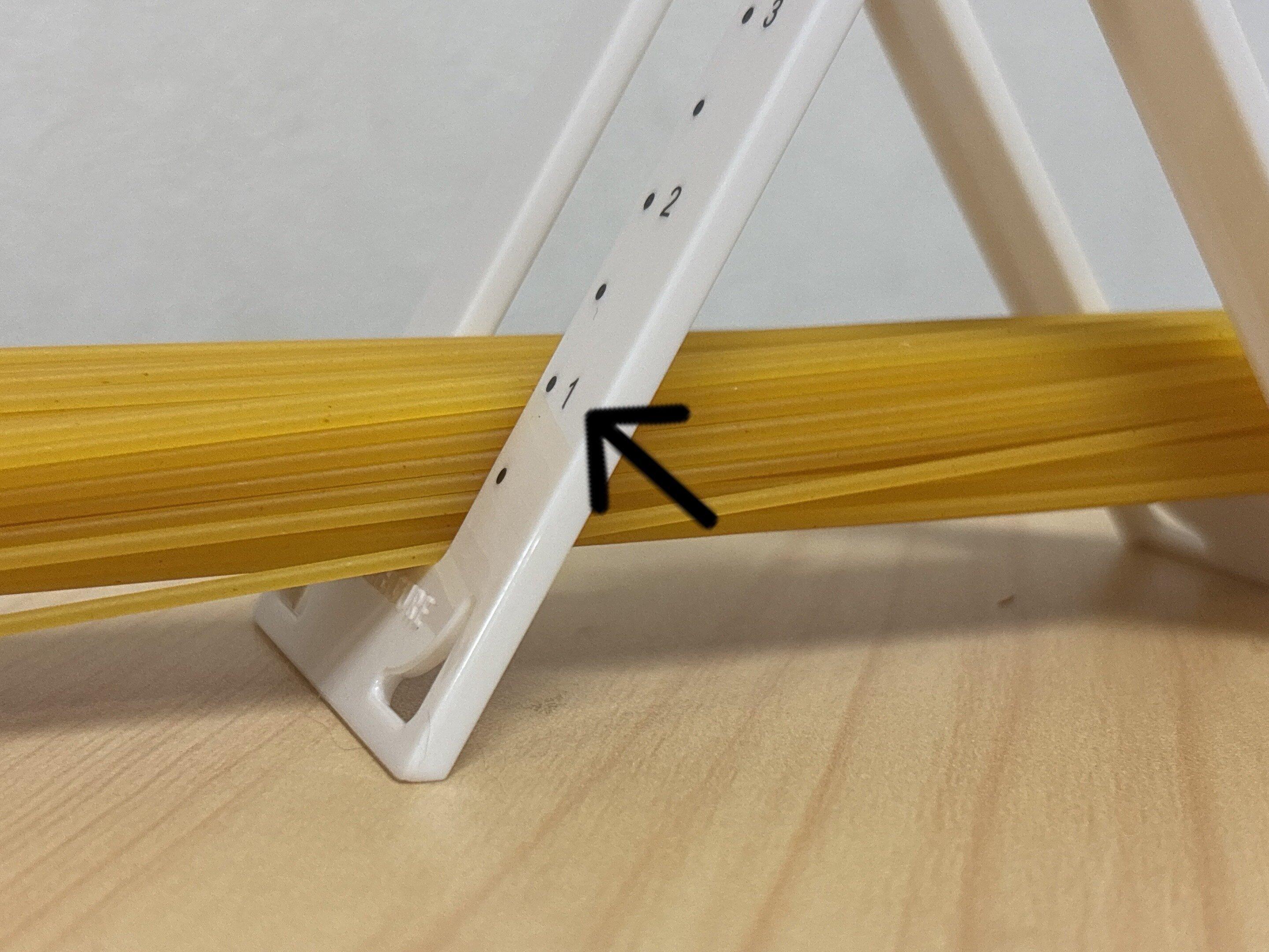 セリア置いて量れるパスタメジャー