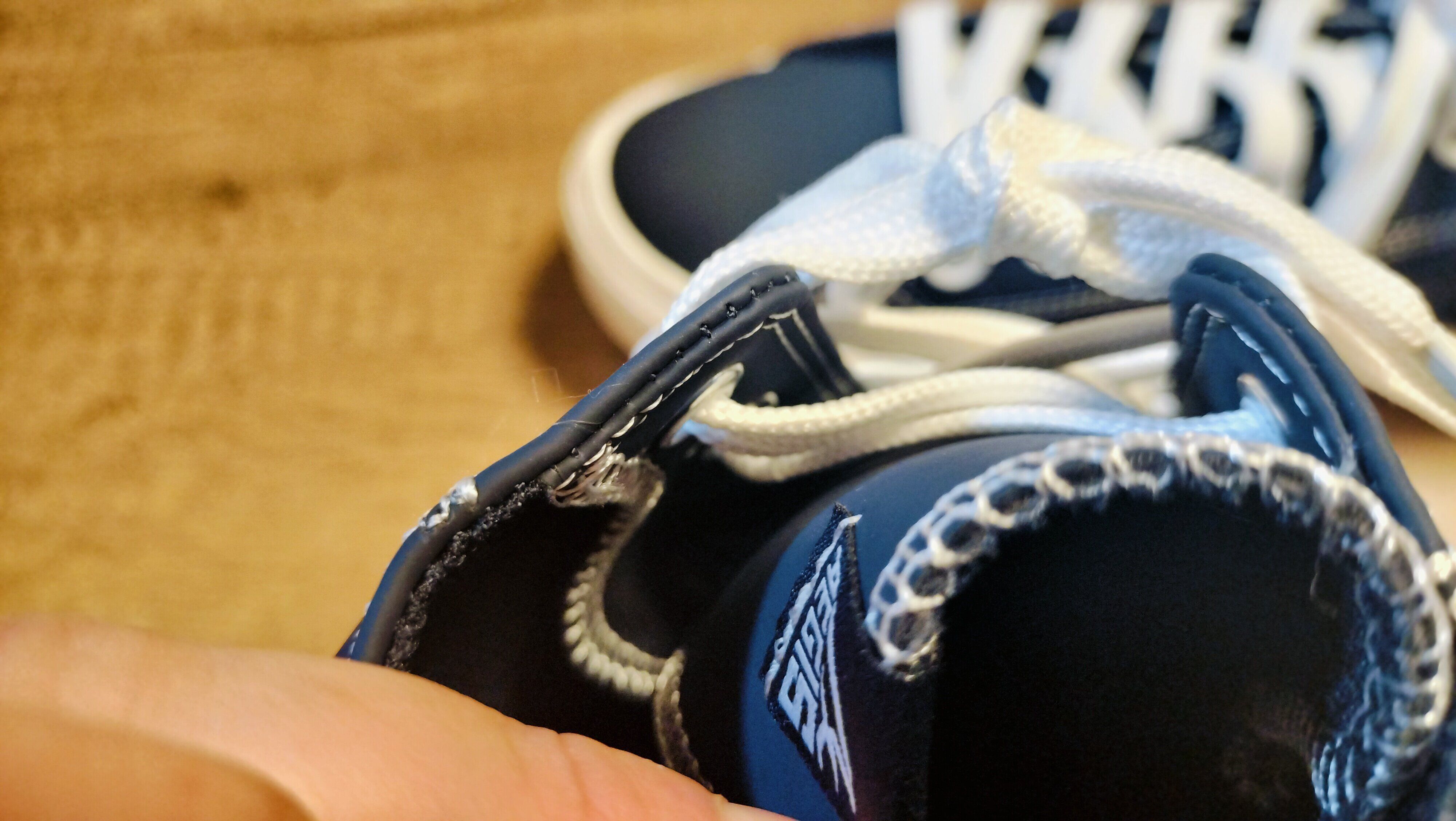 靴の中に水が入りにくいつくり