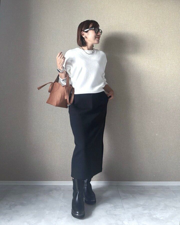 ユニクロ ドライスウェットナローロングスカート