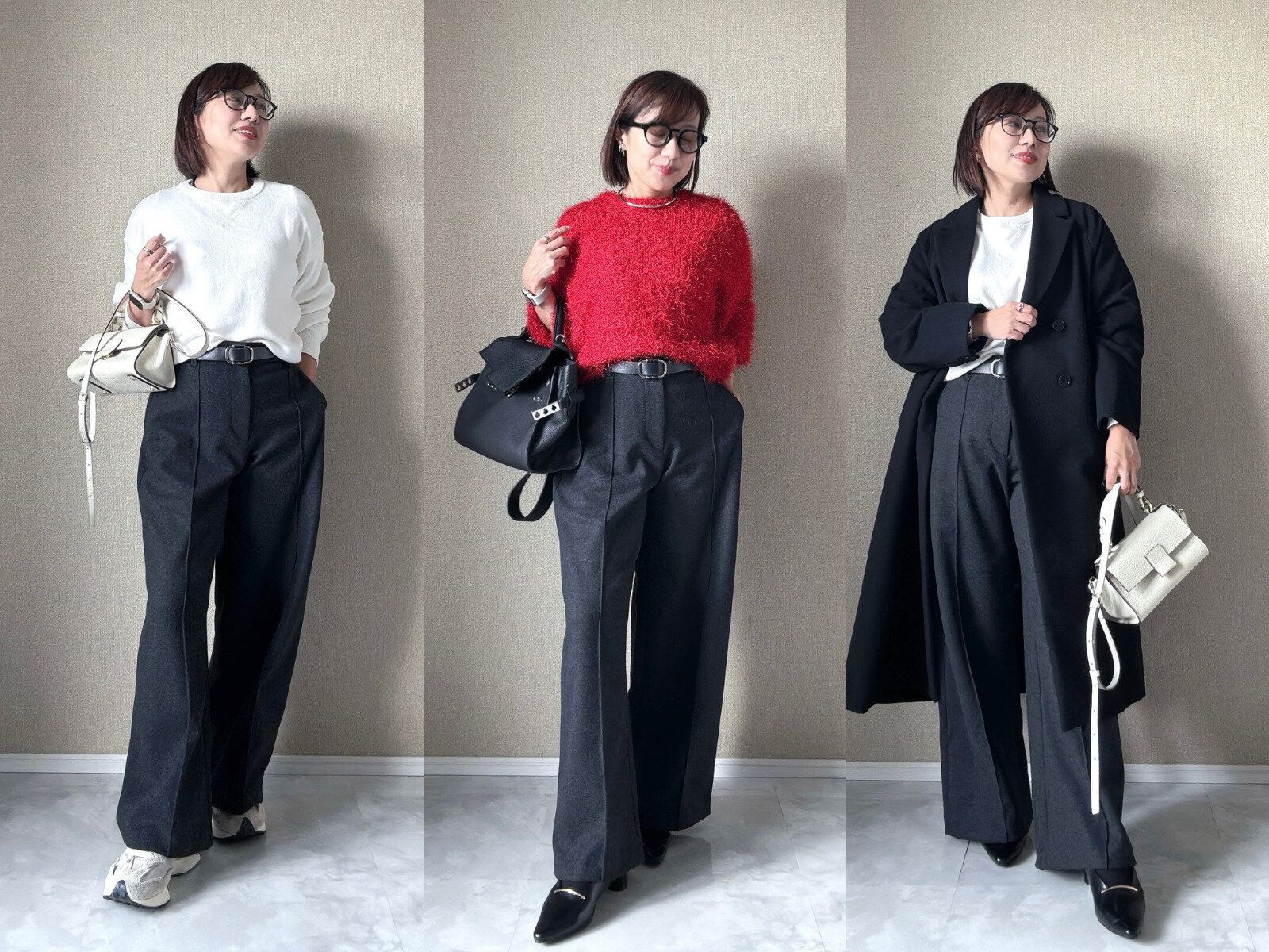 ブラッシュドジャージーワイドパンツ ユニクロ