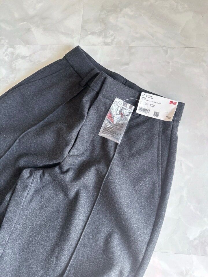 ユニクロ ブラッシュドジャージーワイドパンツ