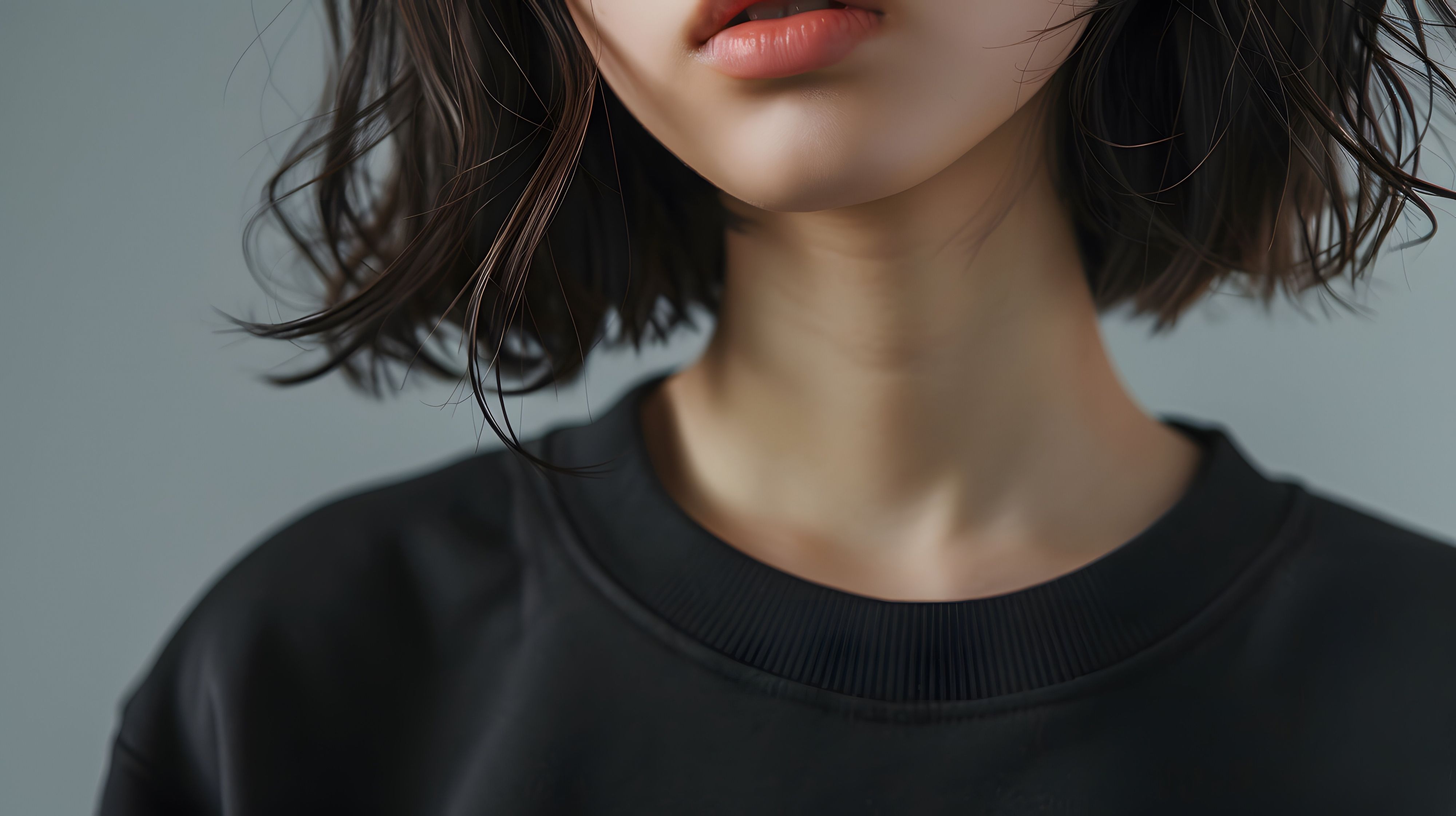 黒のスウェットシャツ