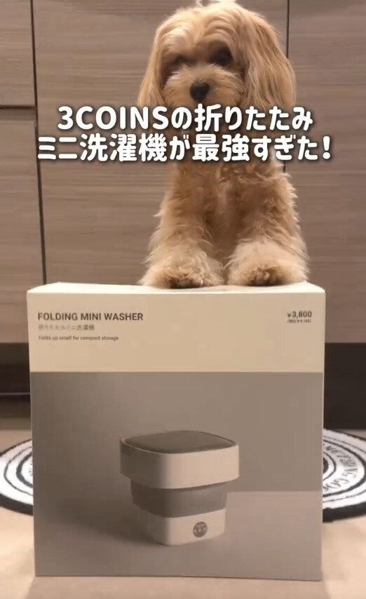 【3COINS】買い確定!折りたたみミニ洗濯機が最強すぎた