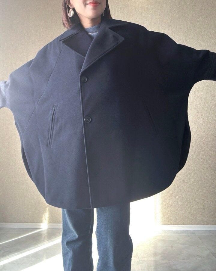 GU コージーメルトンケープコート