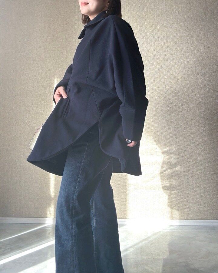 GU コージーメルトンケープコート