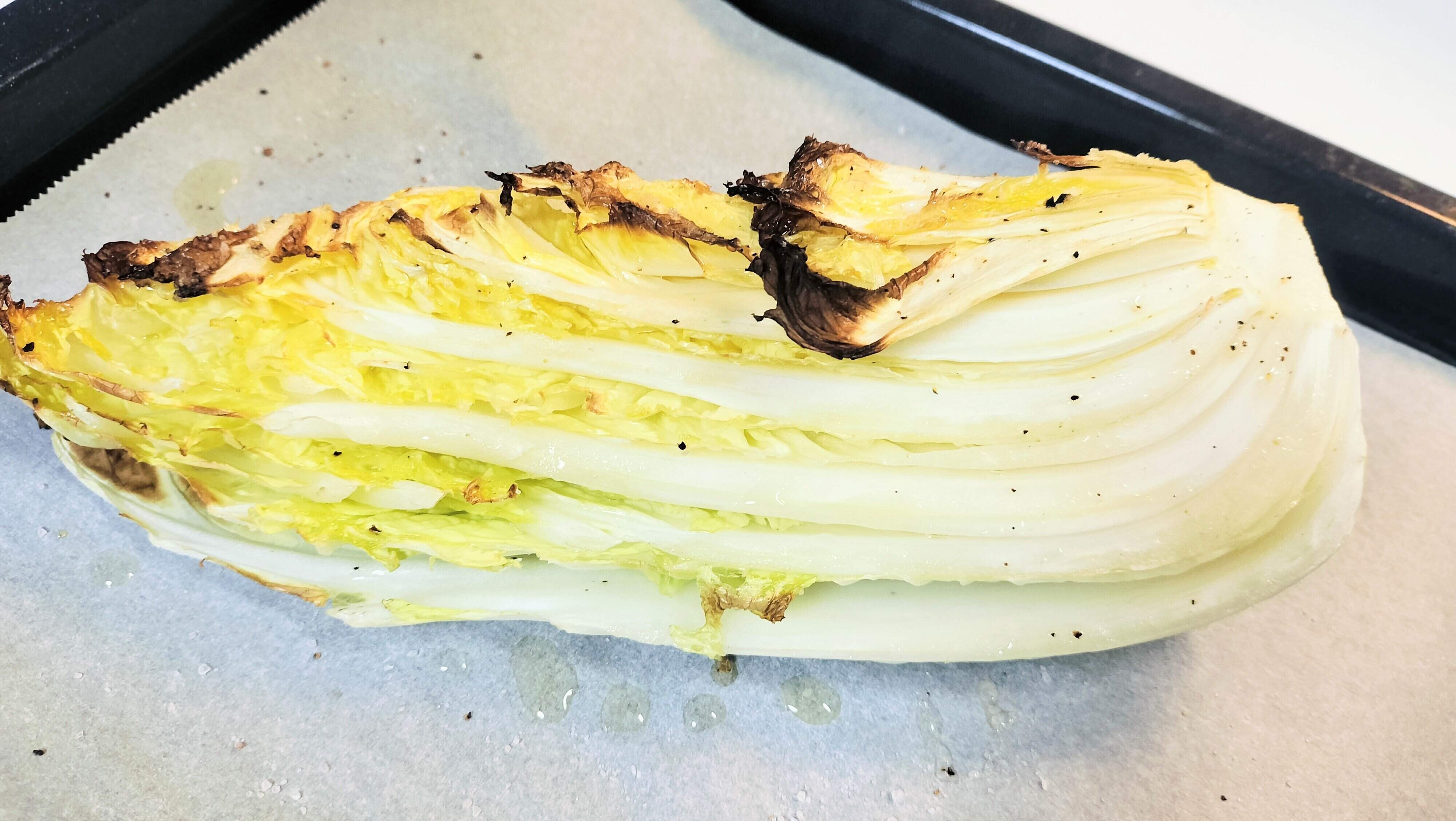 オーブンで焼いた白菜