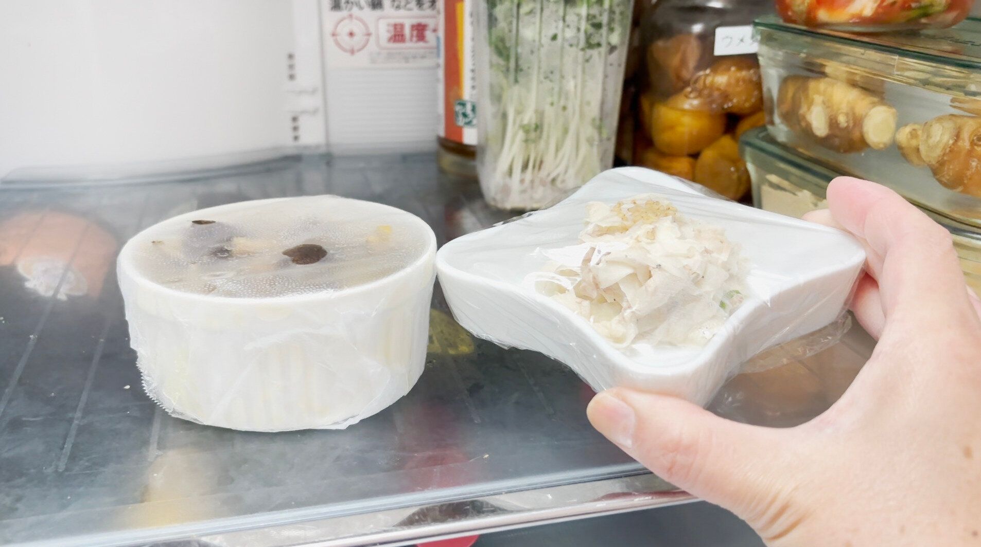 作り置きおかずは冷蔵庫開けて1段目の場所へ