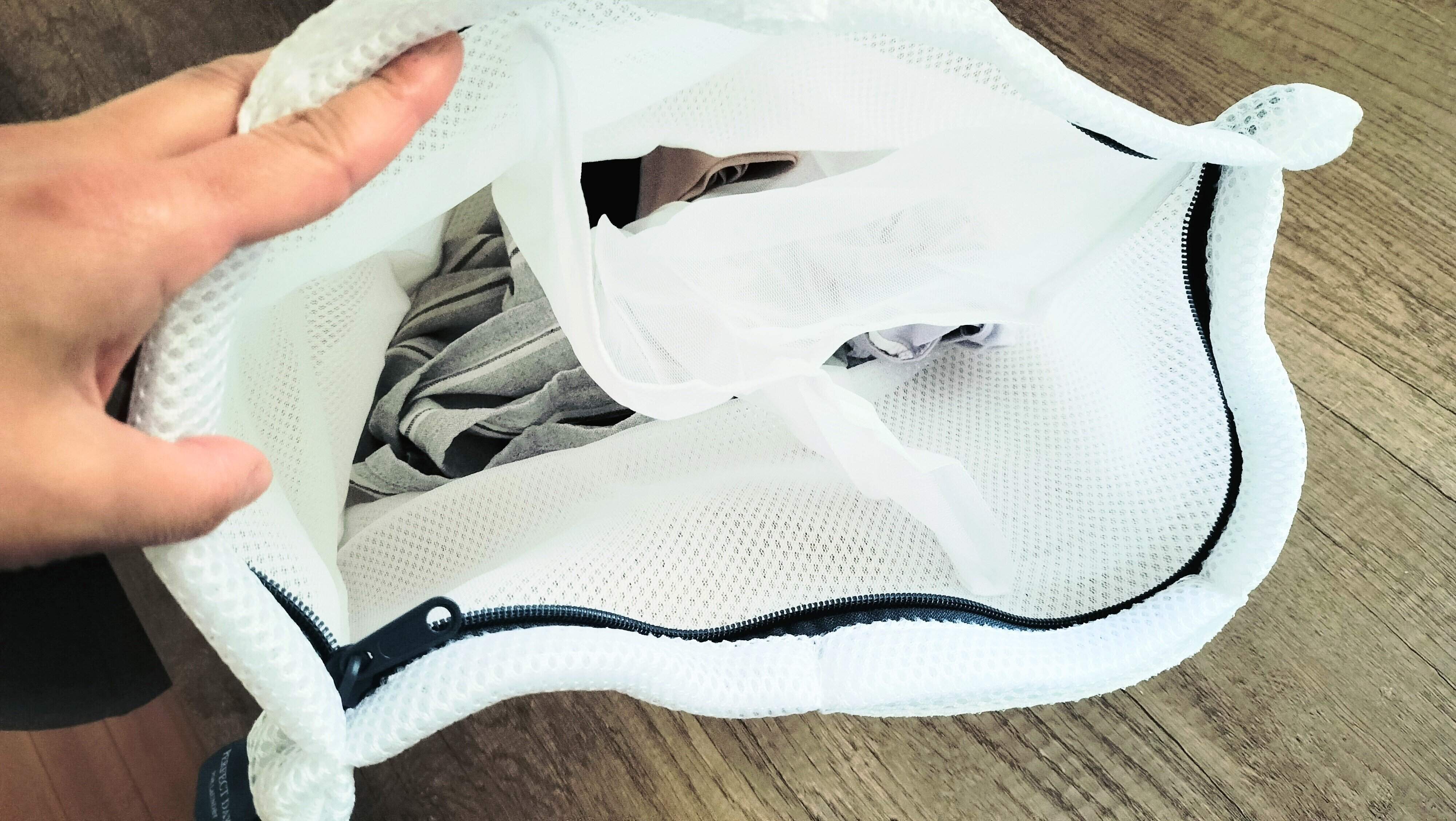 ネットに入れる洗濯物を一つのネットで分けられる