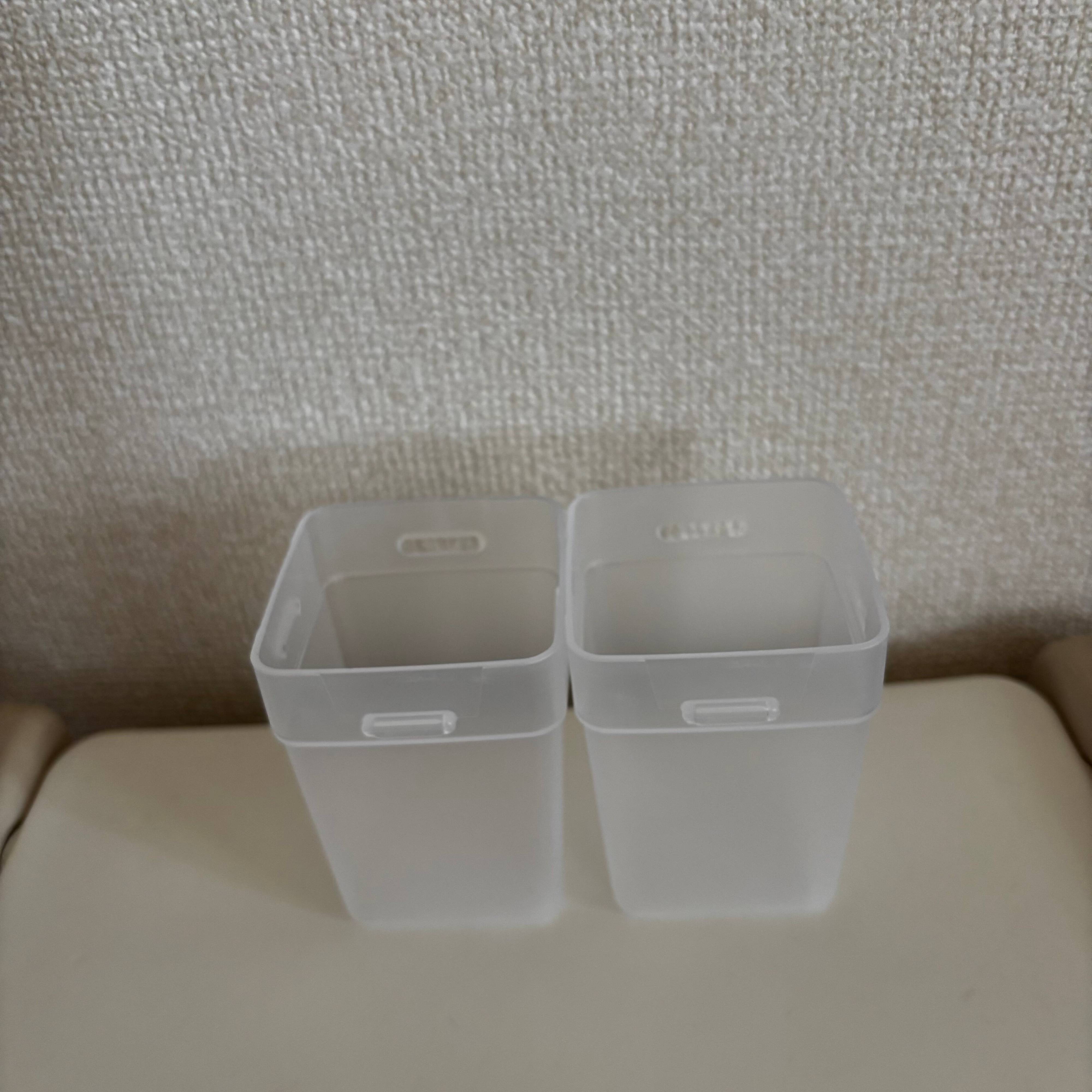 整理カップを連結させたところ