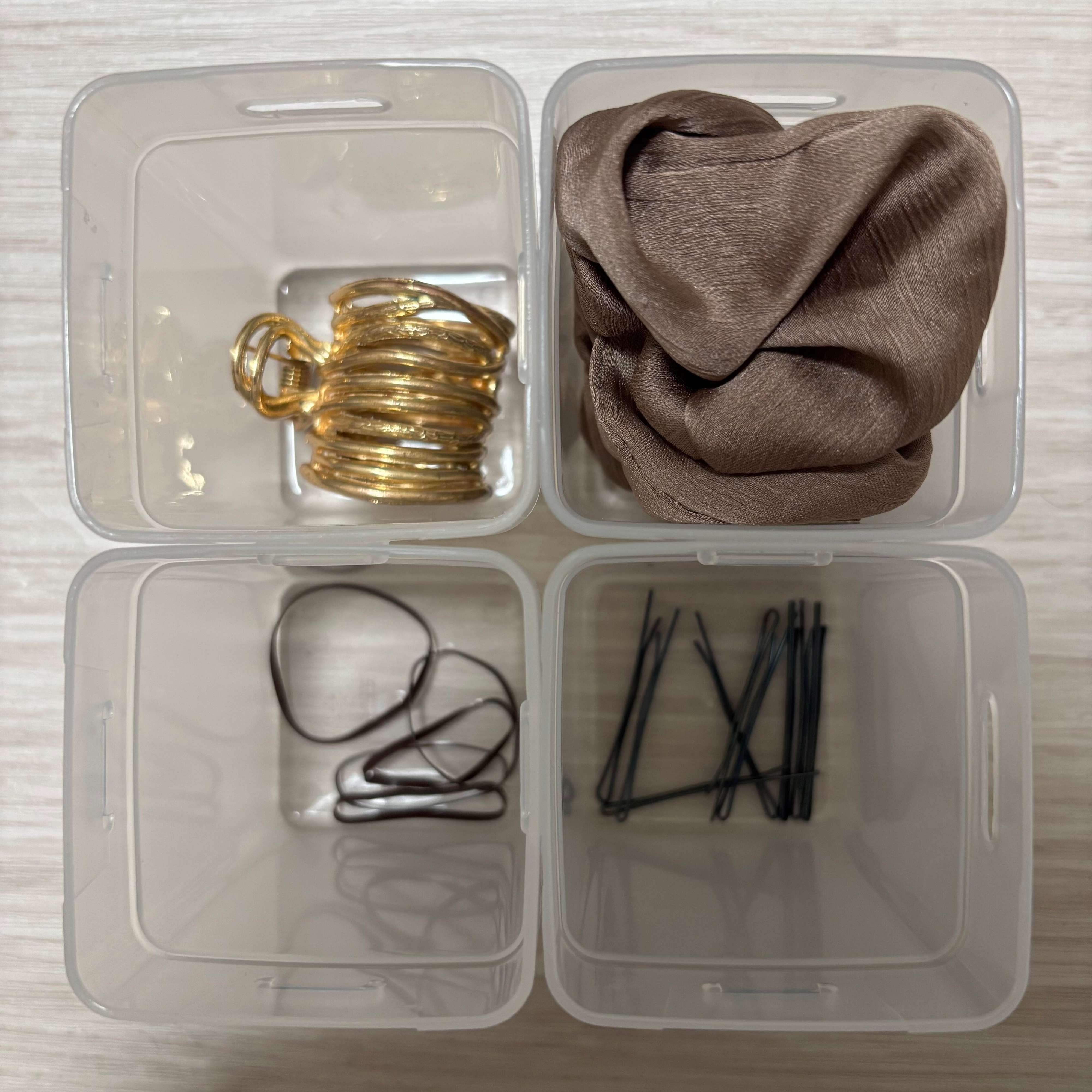 ヘアアレンジグッズの収納