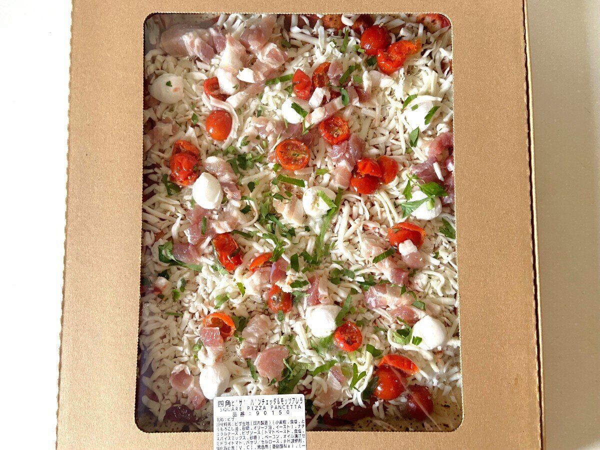 四角ピザパンチェッタ＆モッツァレラ