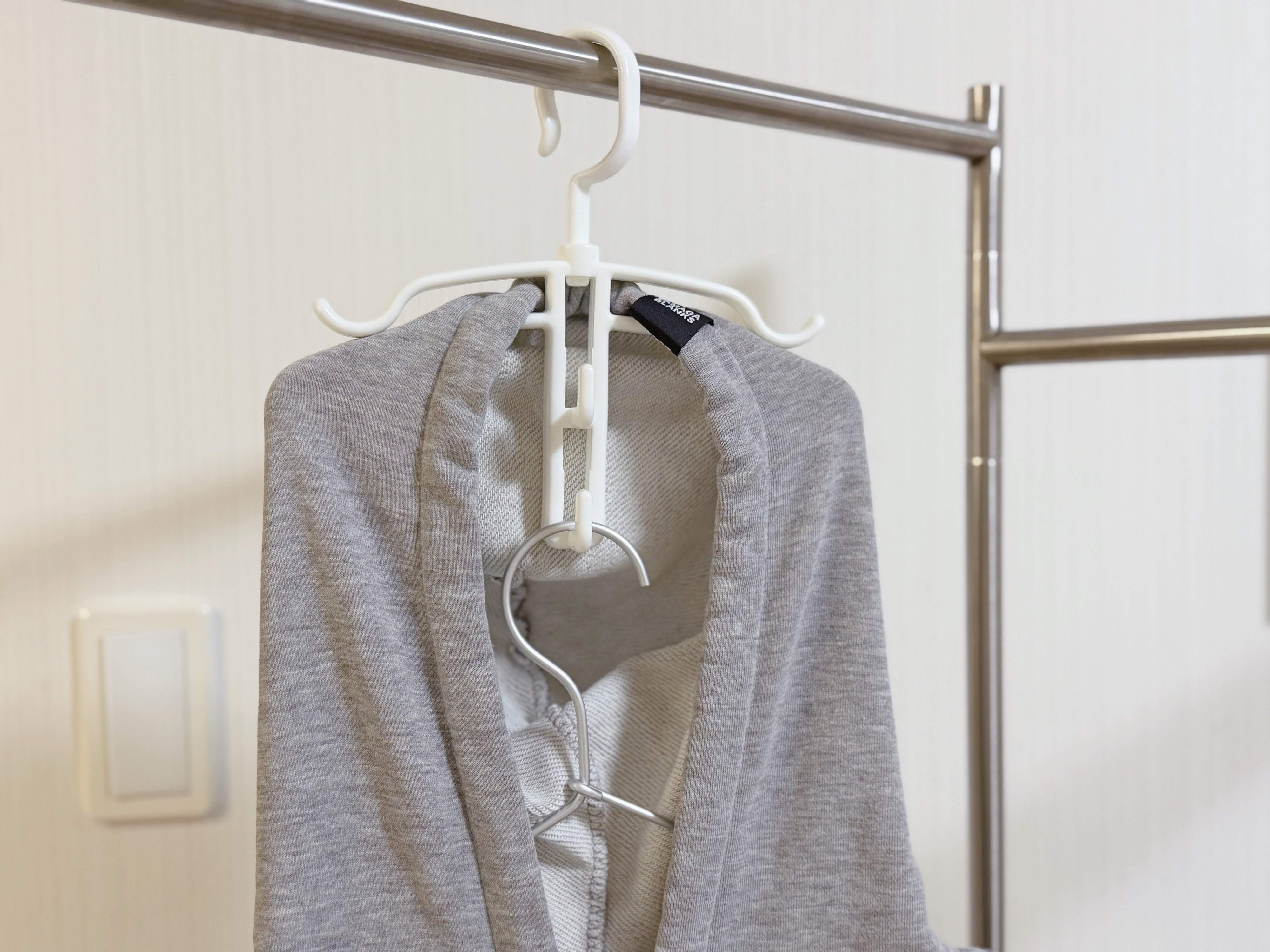 幅広いサイズの衣類に対応