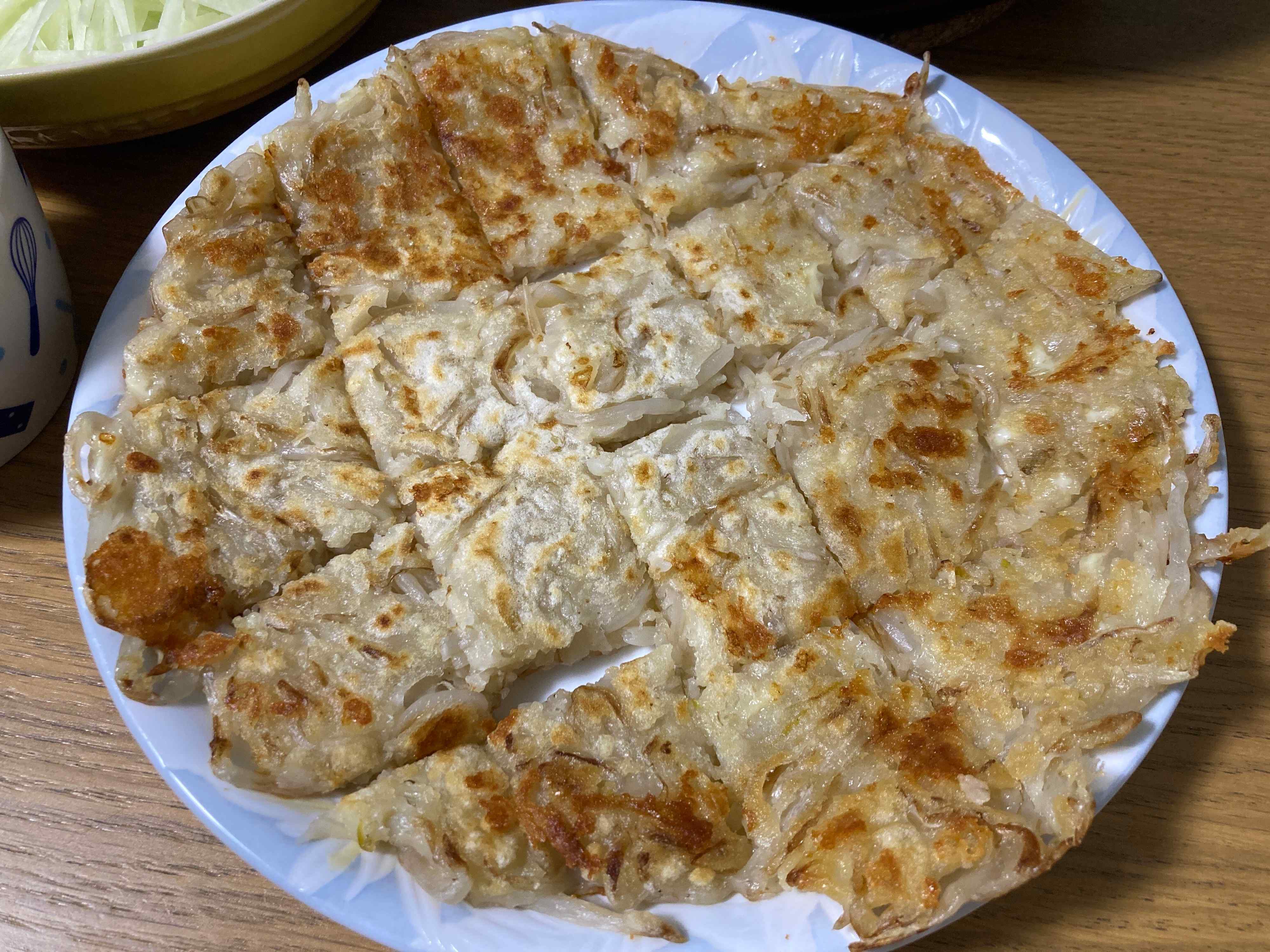 もやしナムルを使ったチヂミ