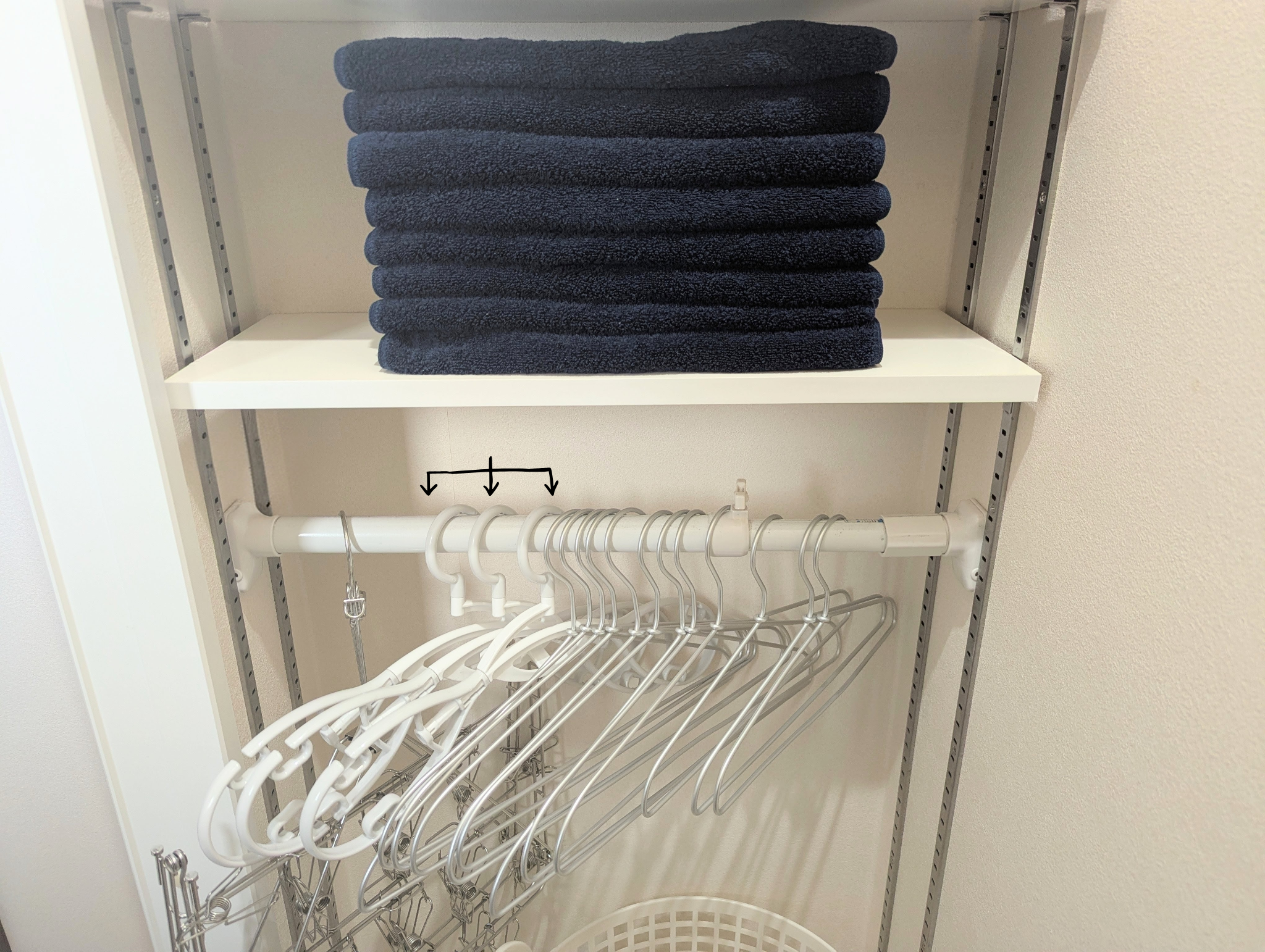 ハンガーの収納場所の様子