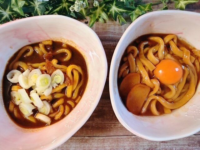 【カルディ】麺入りだよ！レンジで温めるだけで本格的な味わいの「カレーうどん」と「味噌煮込みうどん」