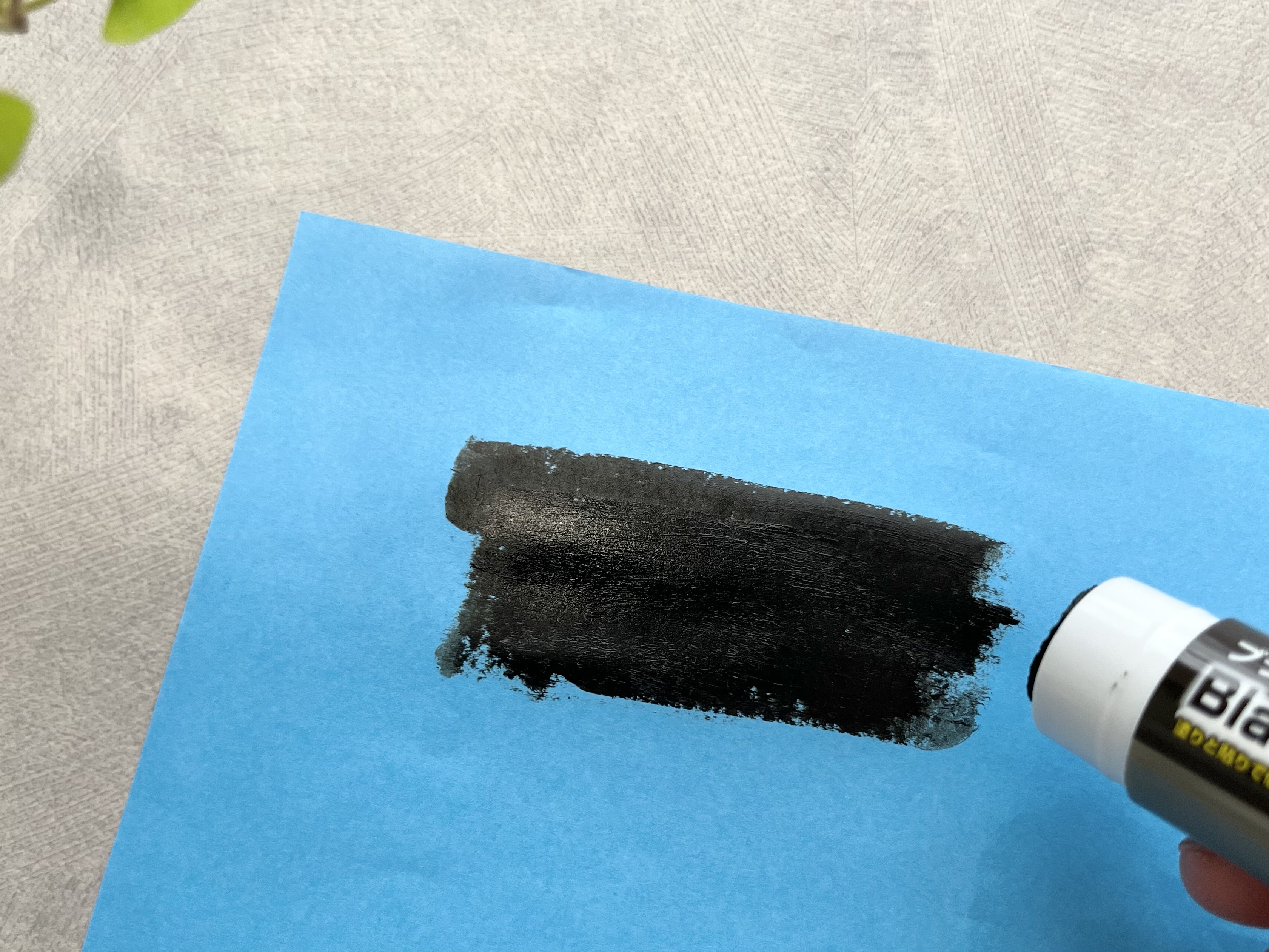 「ブラックスティックのり」で個人情報を隠した画像