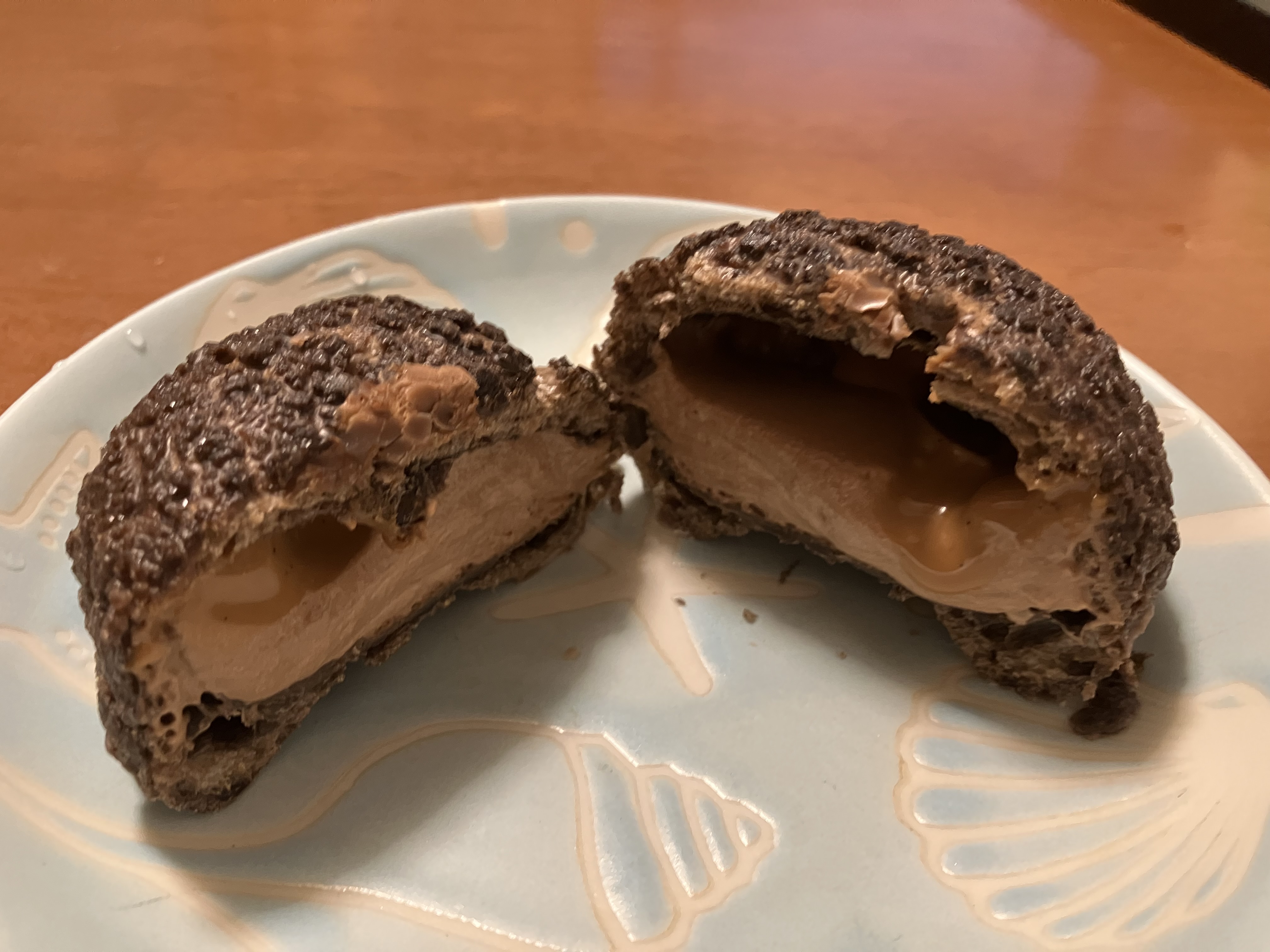 半分に切ったところ