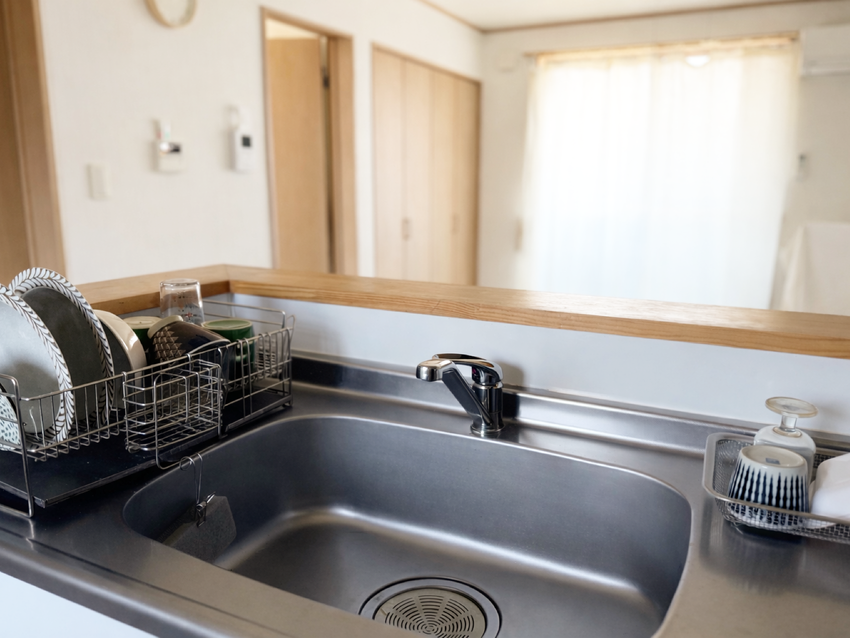 2．水切りかごを取り入れる