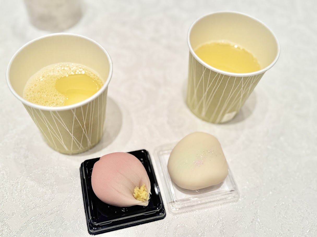 会場で試食した和菓子