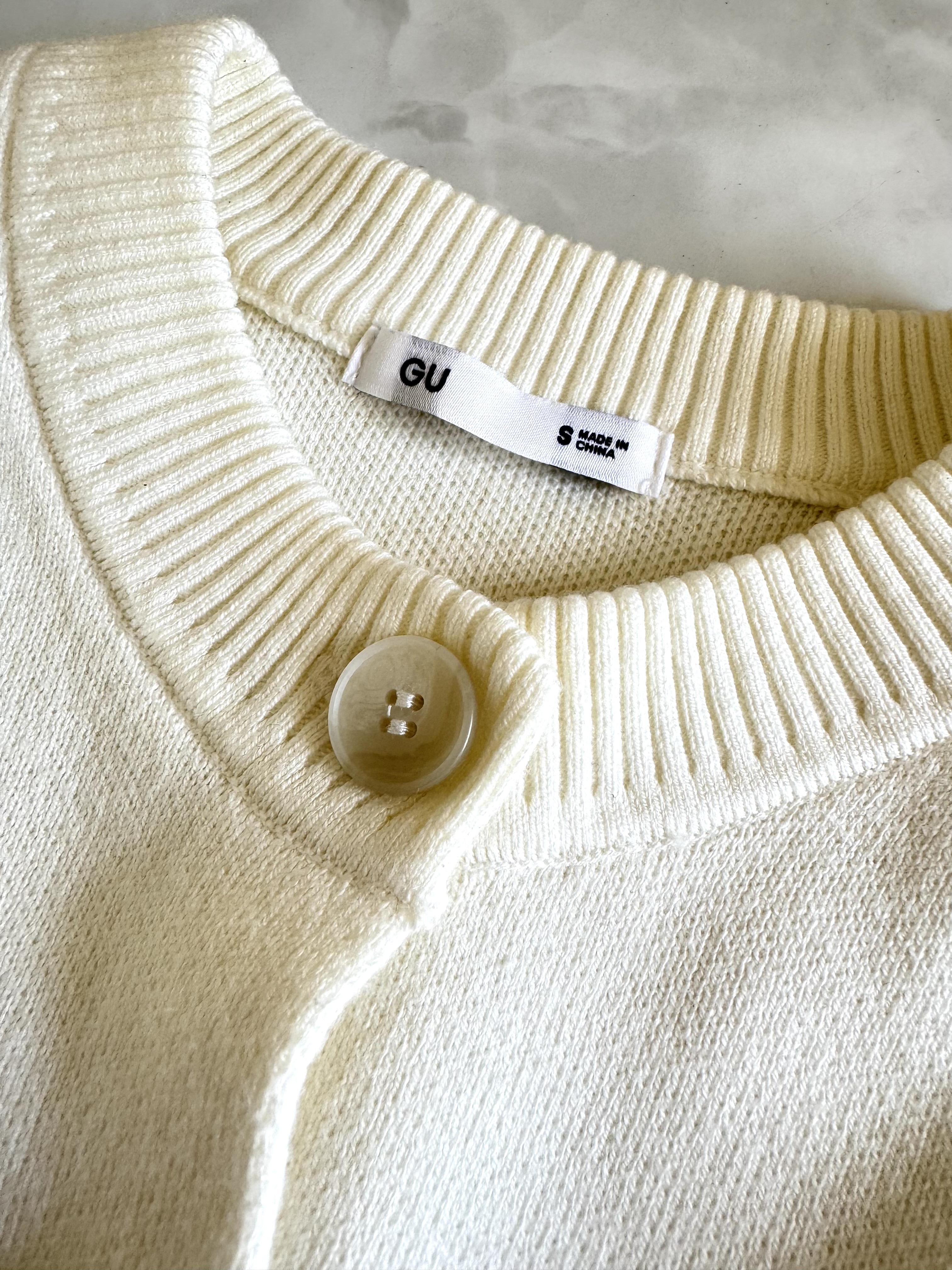 GU スウェットライクドルマンスリーブカーディガン