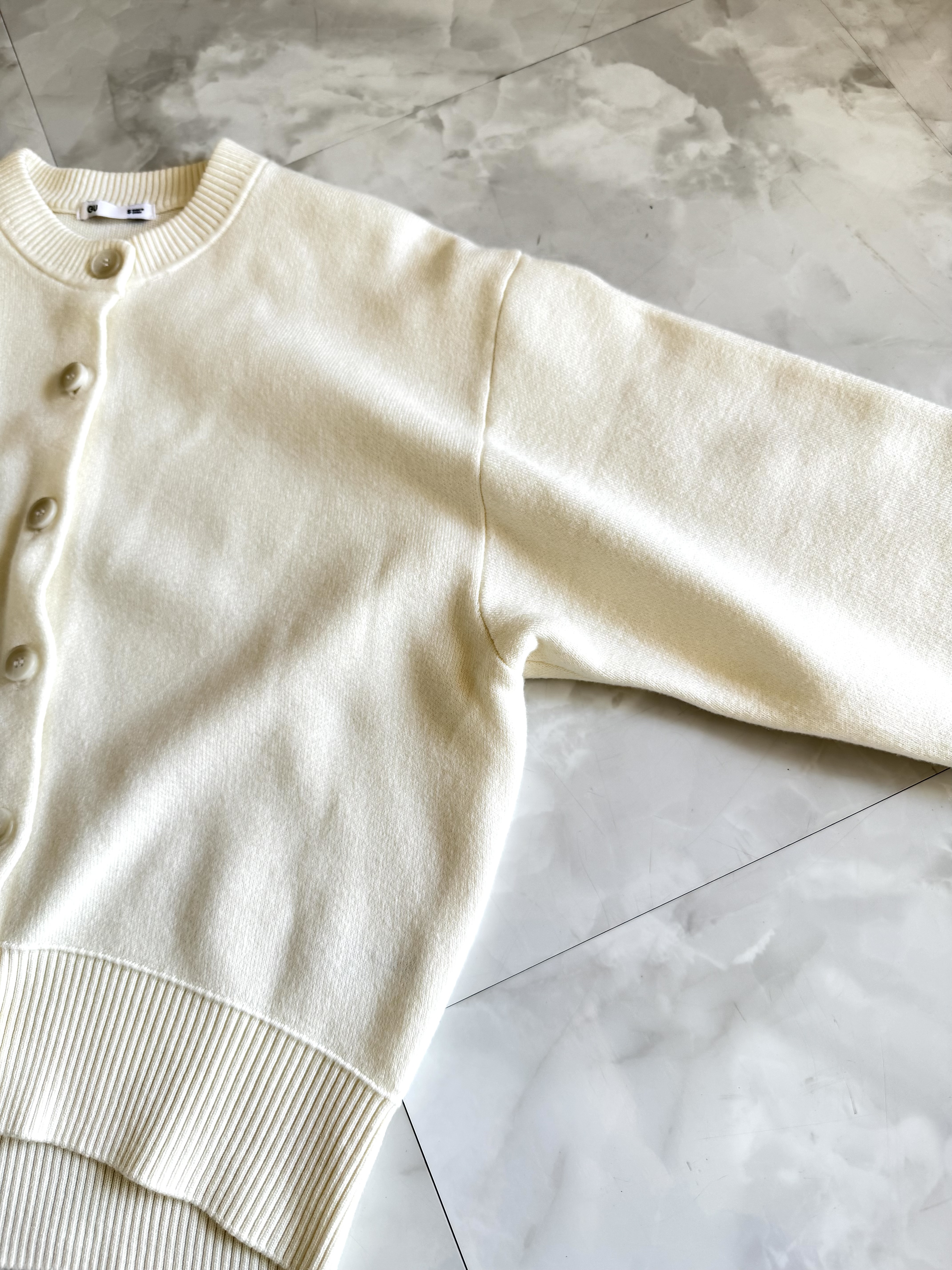 GU スウェットライクドルマンスリーブカーディガン