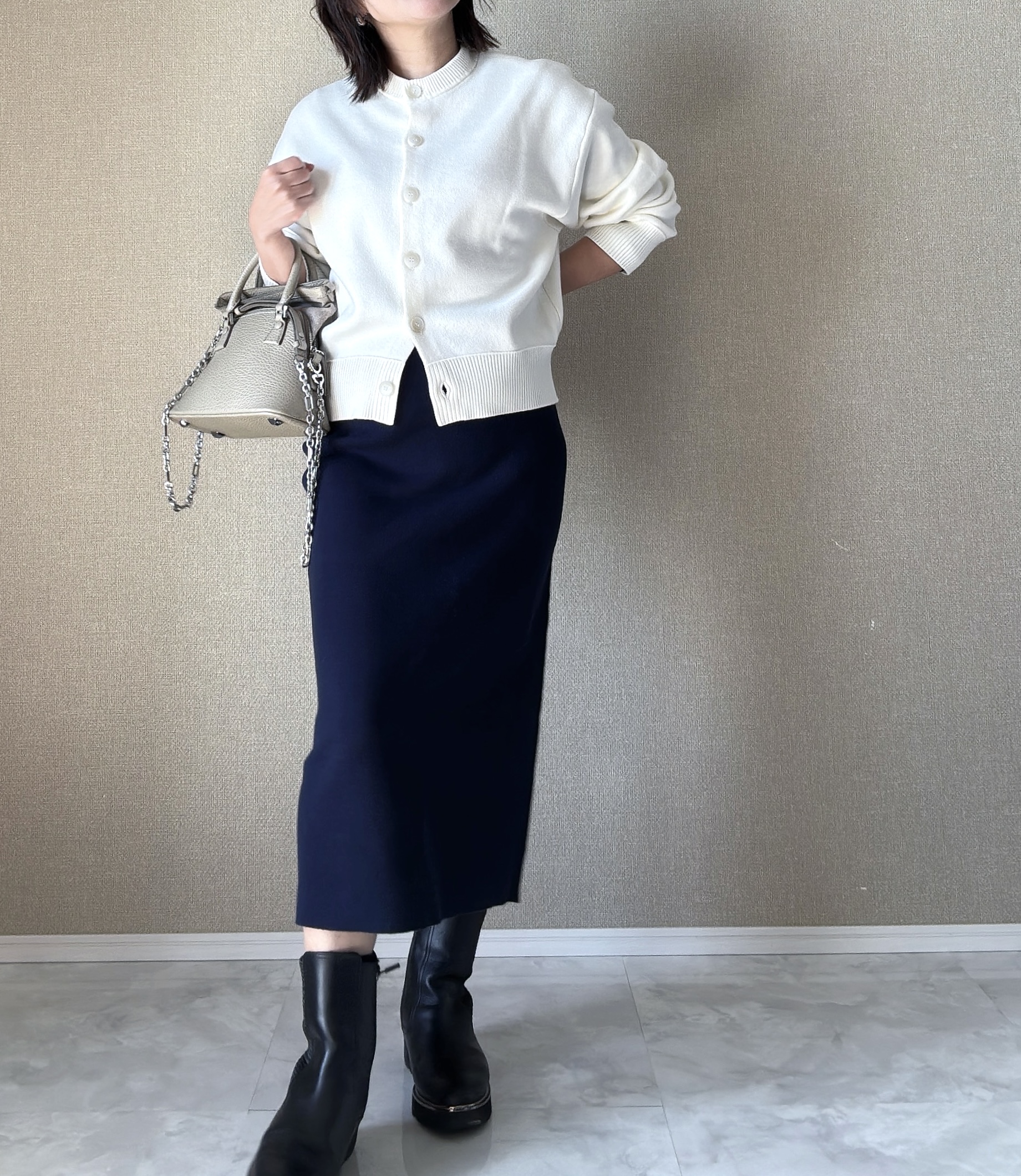 GU スウェットライクドルマンスリーブカーディガン