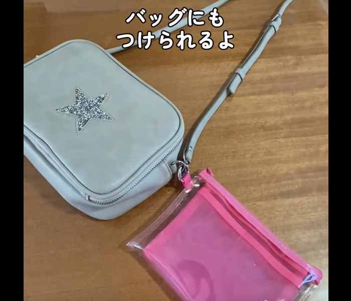 【キャンドゥ】SNSでバズってる！推し色 クリアポーチ