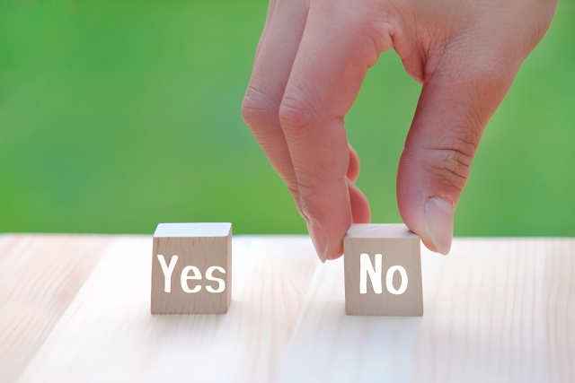 Noを選んでいる様子