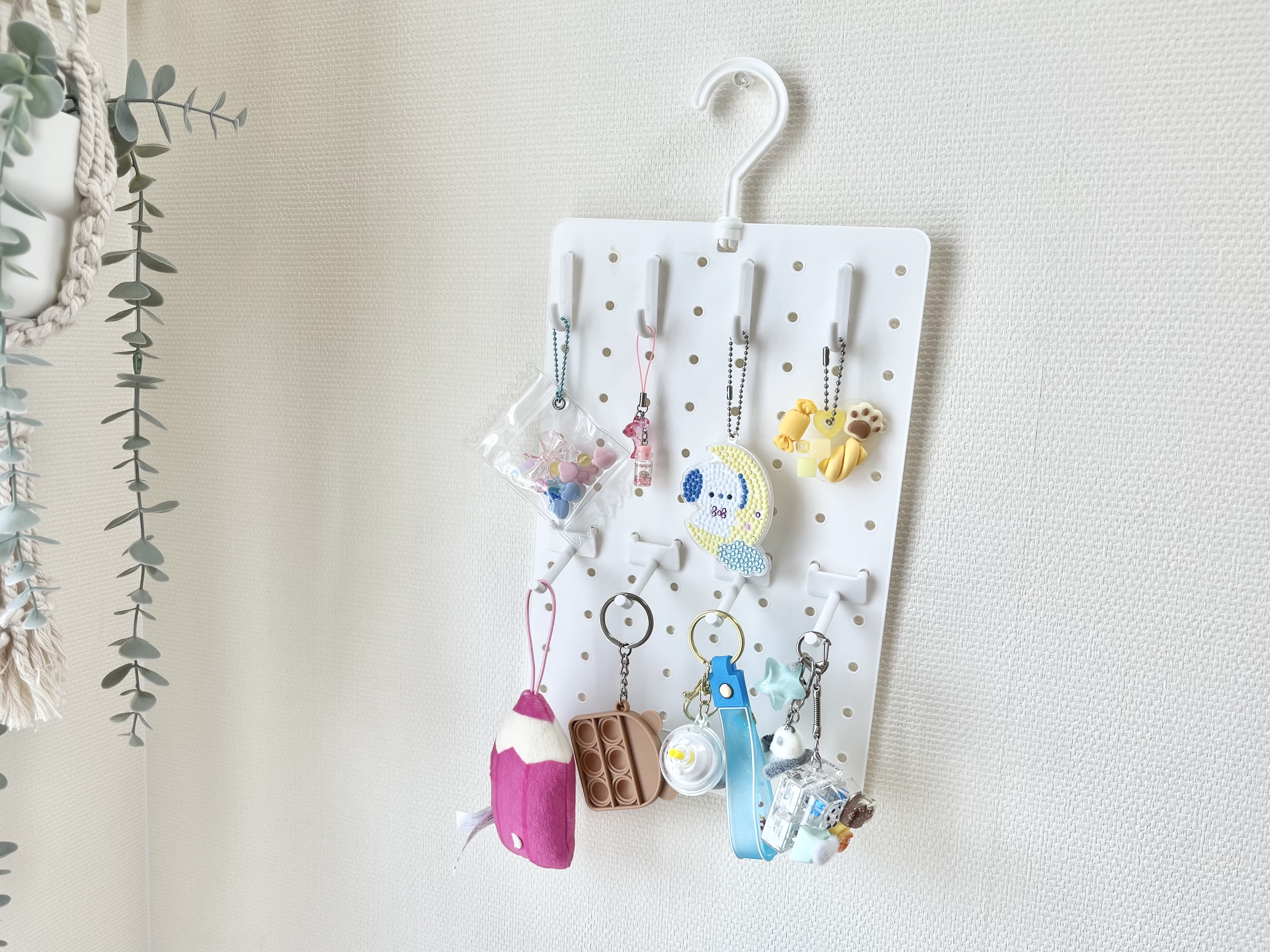 セリアの「フック付き有孔ボード」の使用画像