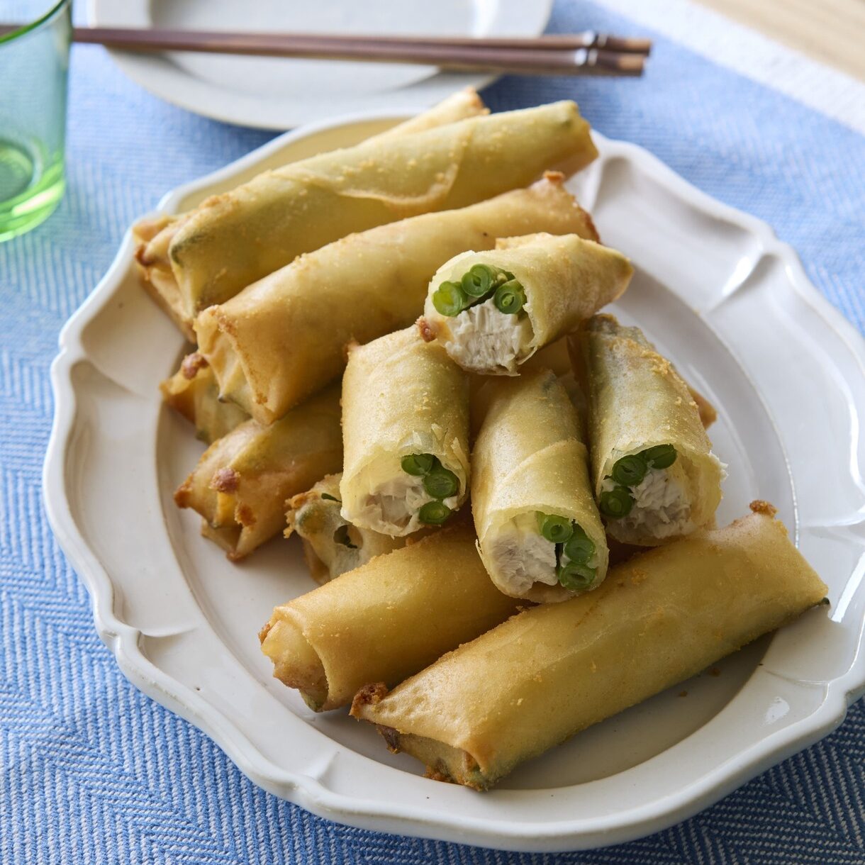 白身魚といんげんのチーズ春巻き
