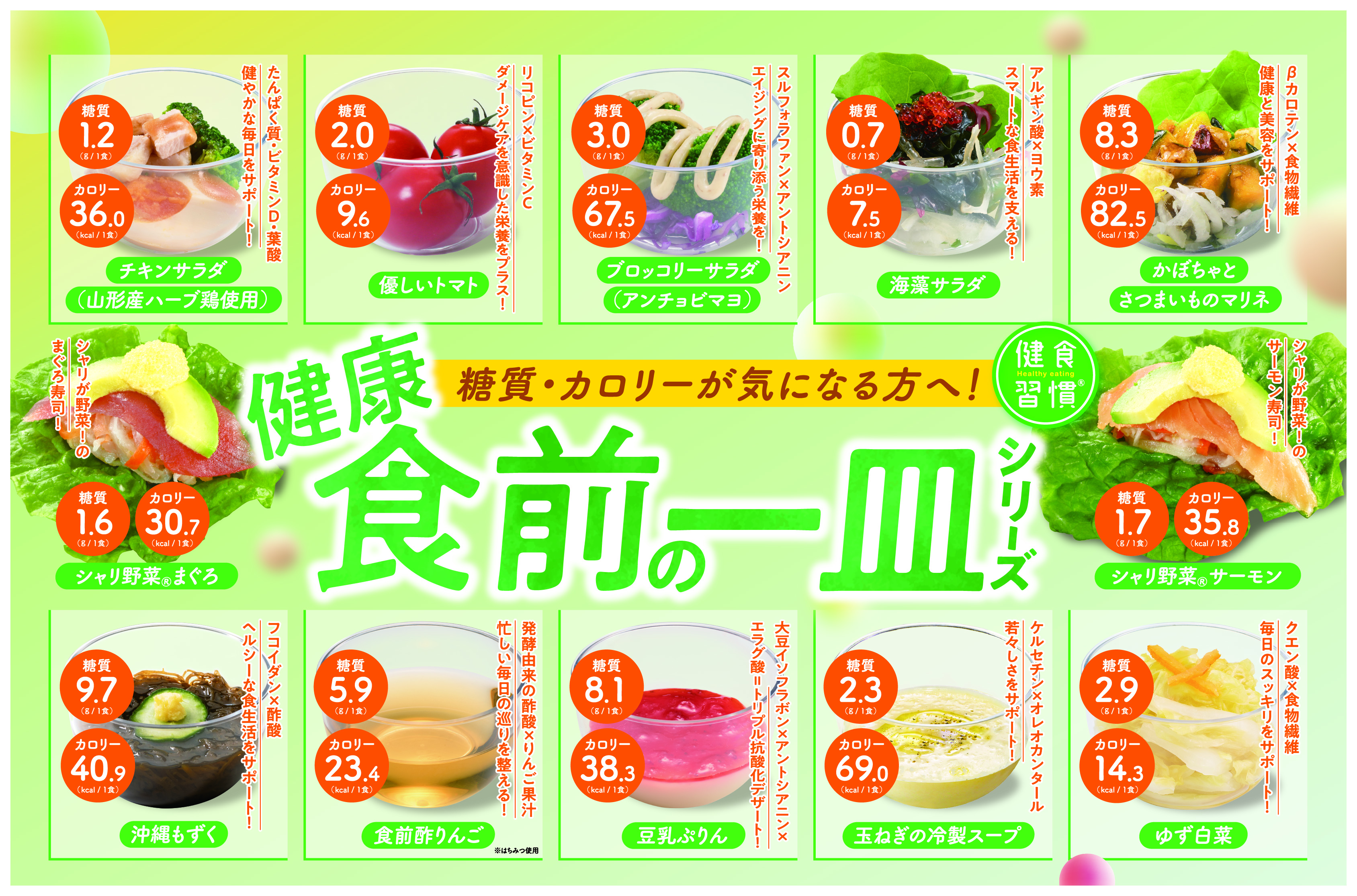 くら寿司　「健康食前の一皿シリーズ」　メニューデータ