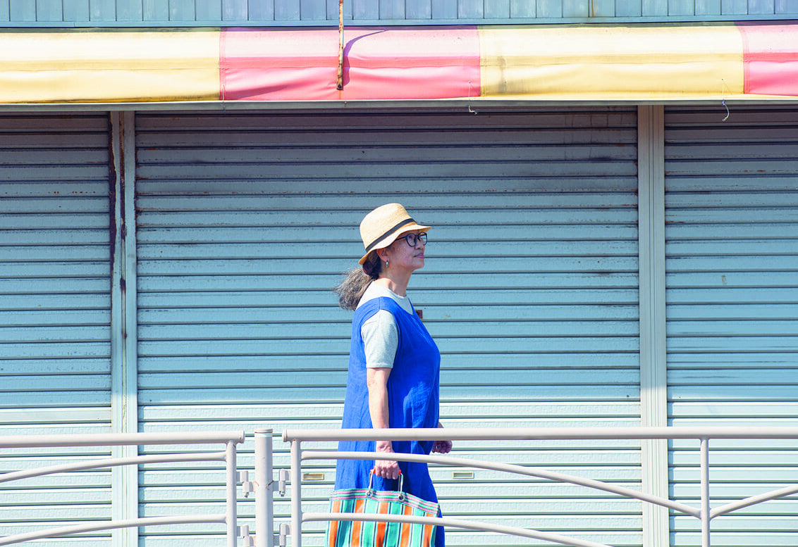 本田葉子さん　散歩中の写真