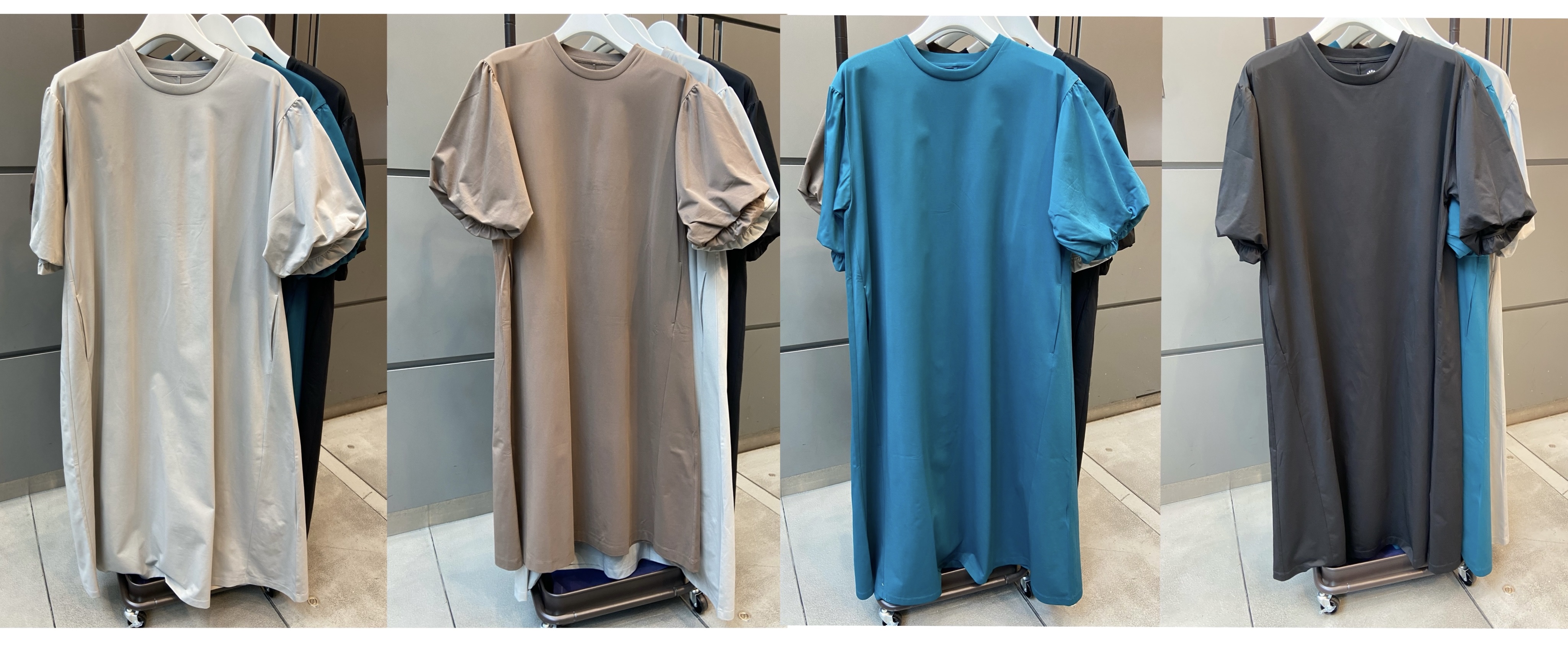 ワークマン DRYサイドバルーンスリーブワンピース