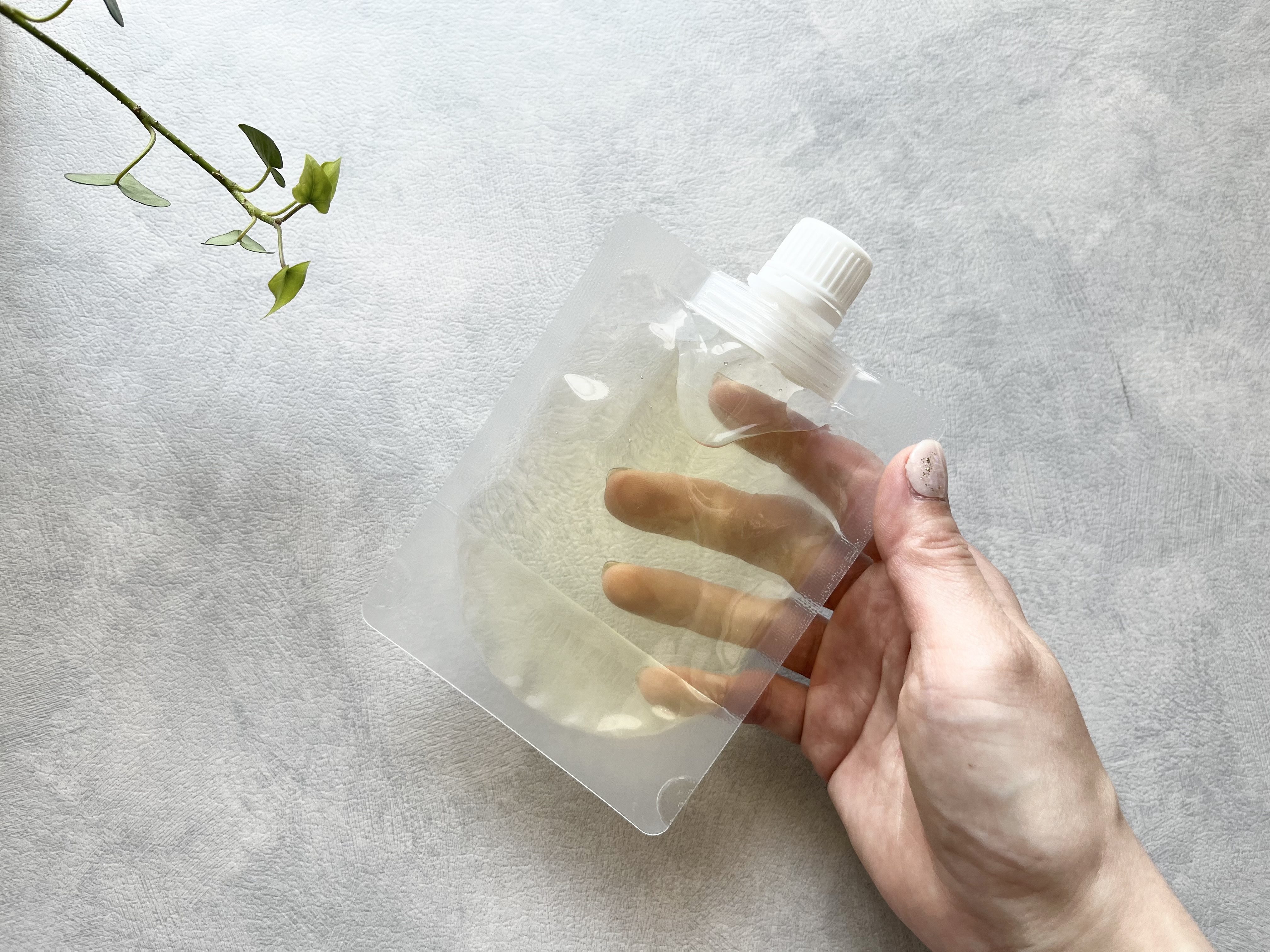 セリアの「透明スパウトパウチ 3枚入り 150mL」の使用画像
