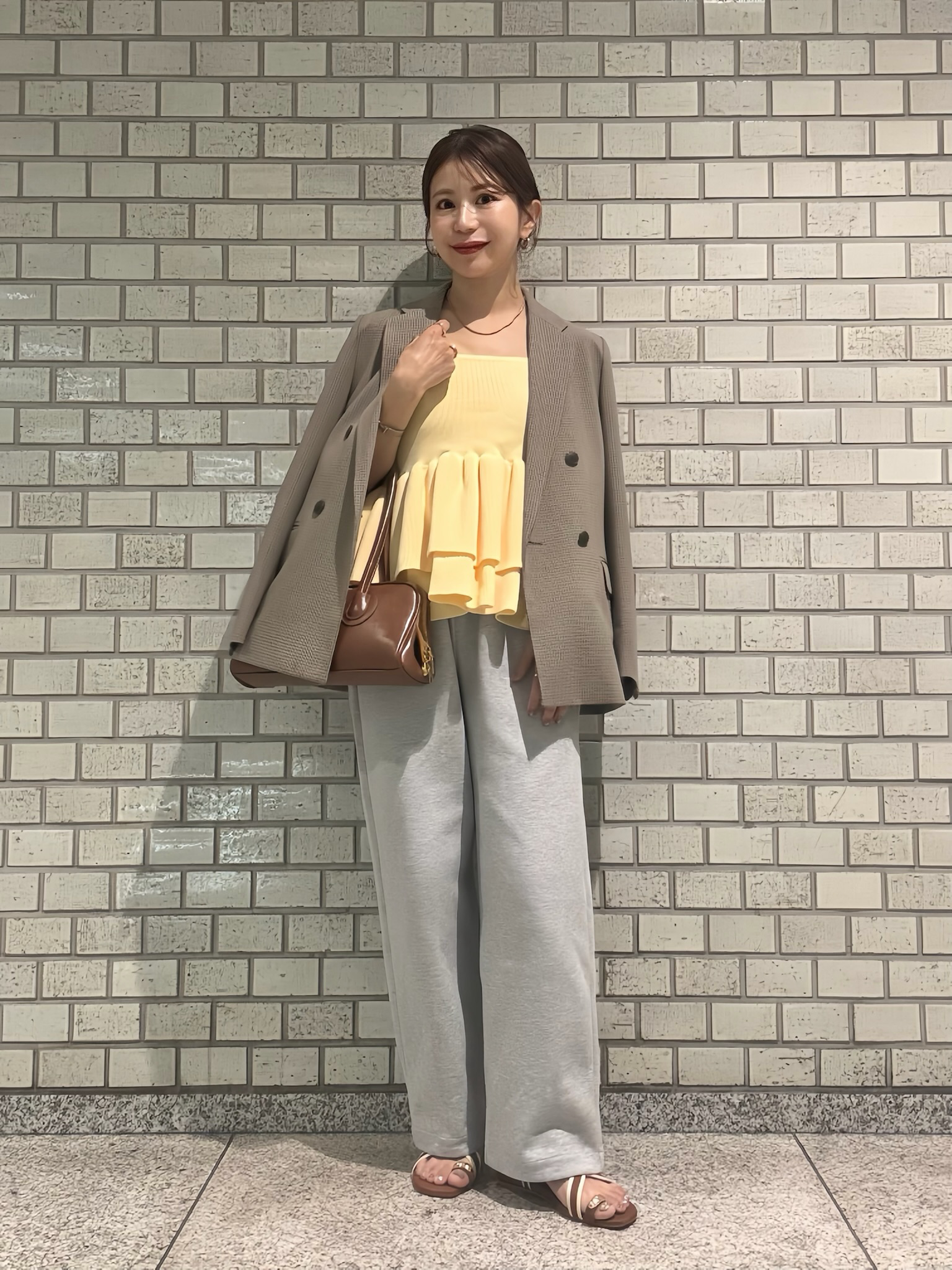 ユニクロ　スウェットワイドパンツ