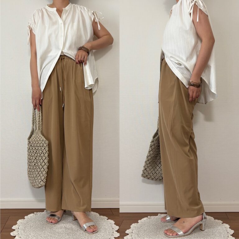 【しまむら】1639円の冷感ドロストリラックスパンツが楽ちんかわいい！夏に向けて買うならまずこの一枚！