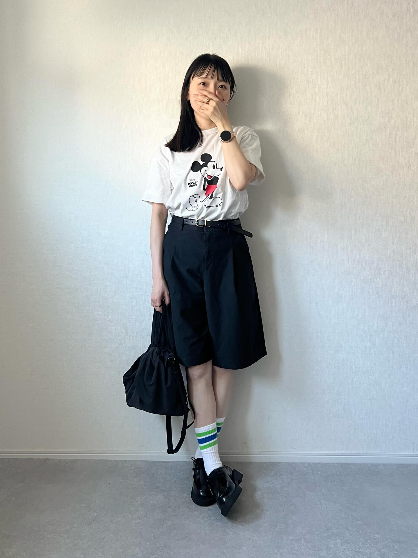 ユニクロ　ジャージータックハーフパンツ